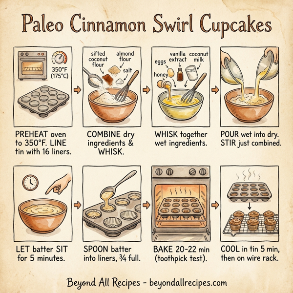 Paleo Cinnamon Swirl Cupcakes instructions
