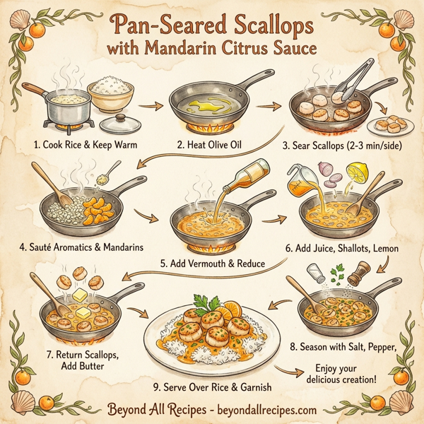 Pan-Seared Scallops with Mandarin Citrus Sauce instructions