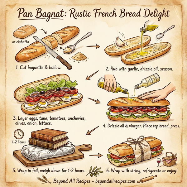 Pan Bagnat: Rustic French Bread Delight instructions