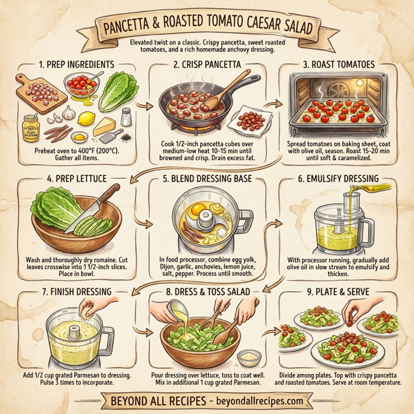 Pancetta and Roasted Tomato Caesar Salad instructions