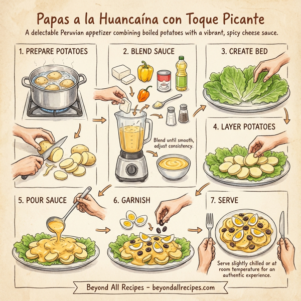 Papas a la Huancaína con Toque Picante instructions