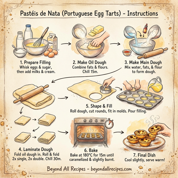 Pastéis de Nata (Portuguese Egg Tarts) instructions