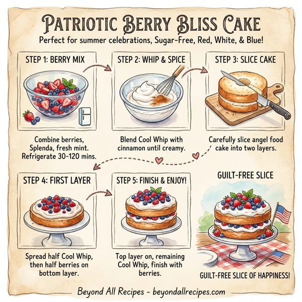 Patriotic Berry Bliss Cake instructions