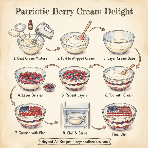 Patriotic Berry Cream Delight instructions