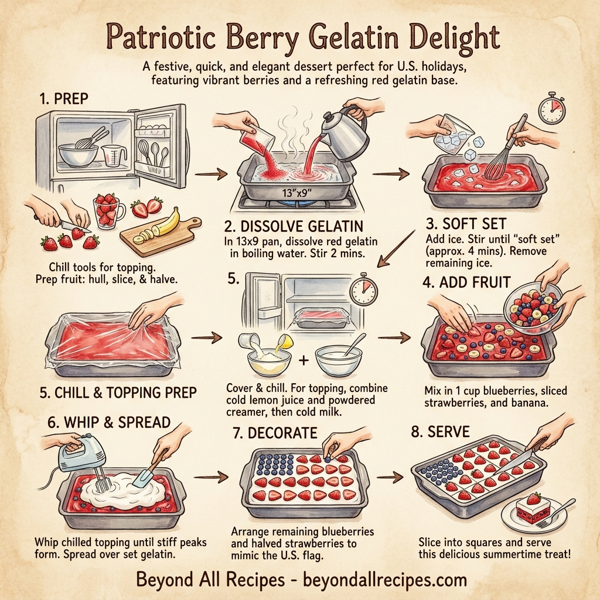 Patriotic Berry Gelatin Delight instructions