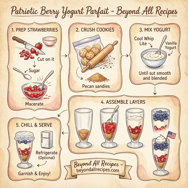 Patriotic Berry Yogurt Parfait instructions
