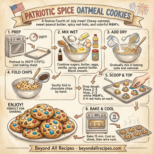 Patriotic Spice Oatmeal Cookies instructions