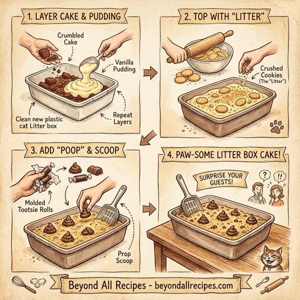 Paw-some Litter Box Cake instructions