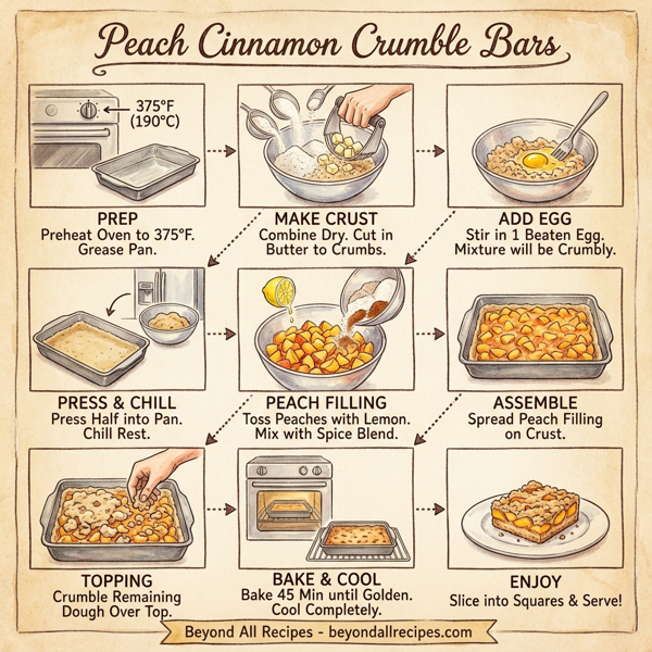 Peach Cinnamon Crumble Bars instructions