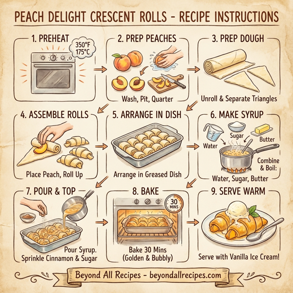 Peach Delight Crescent Rolls instructions