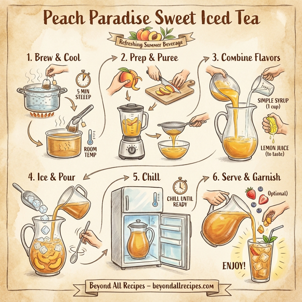 Peach Paradise Sweet Iced Tea instructions
