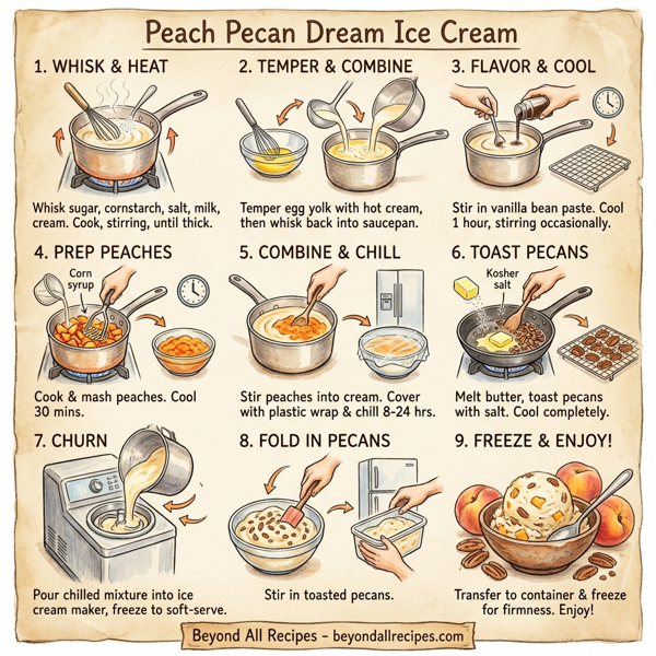 Peach Pecan Dream Ice Cream instructions