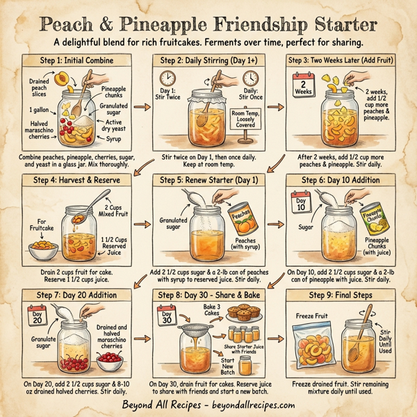 Peach & Pineapple Friendship Starter instructions