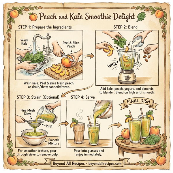 Peach and Kale Smoothie Delight instructions