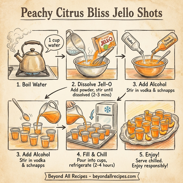 Peachy Citrus Bliss Jello Shots instructions