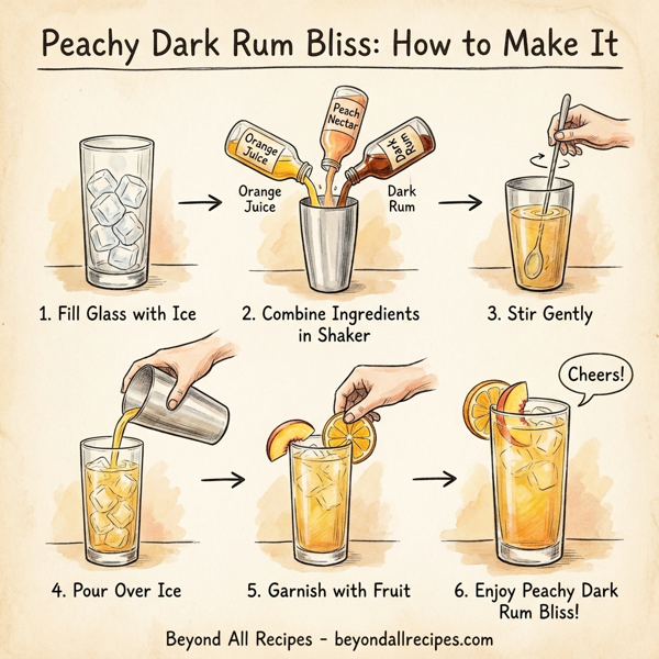 Peachy Dark Rum Bliss instructions
