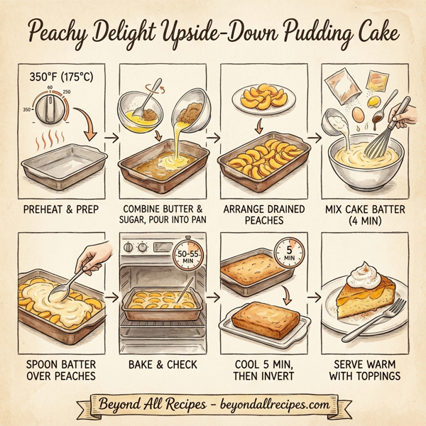 Peachy Delight Upside-Down Pudding Cake instructions