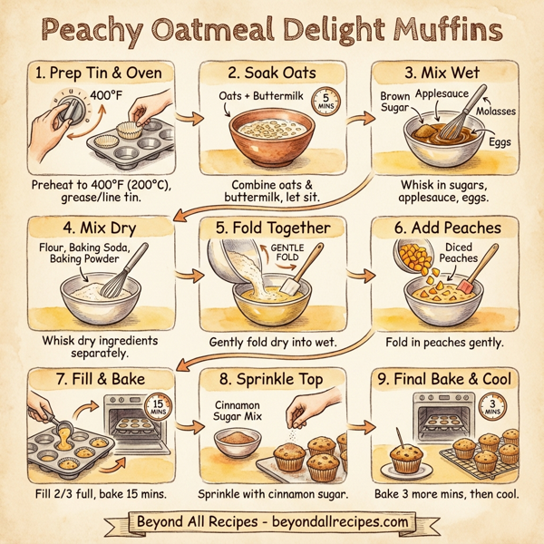 Peachy Oatmeal Delight Muffins instructions