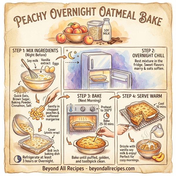 Peachy Overnight Oatmeal Bake instructions