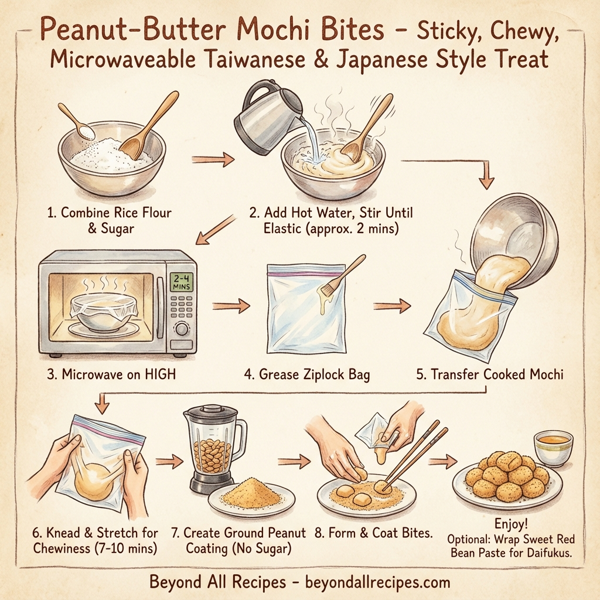 Peanut-Butter Mochi Bites instructions