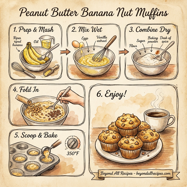 Peanut Butter Banana Nut Muffins instructions