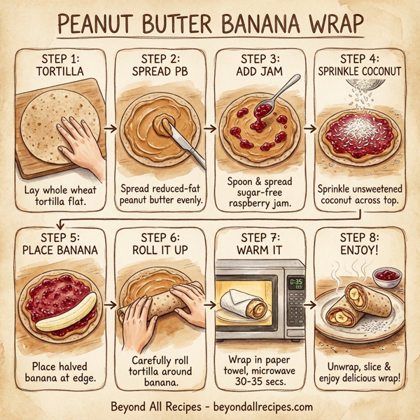 Peanut Butter Banana Wrap instructions