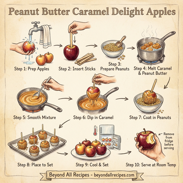 Peanut Butter Caramel Delight Apples instructions