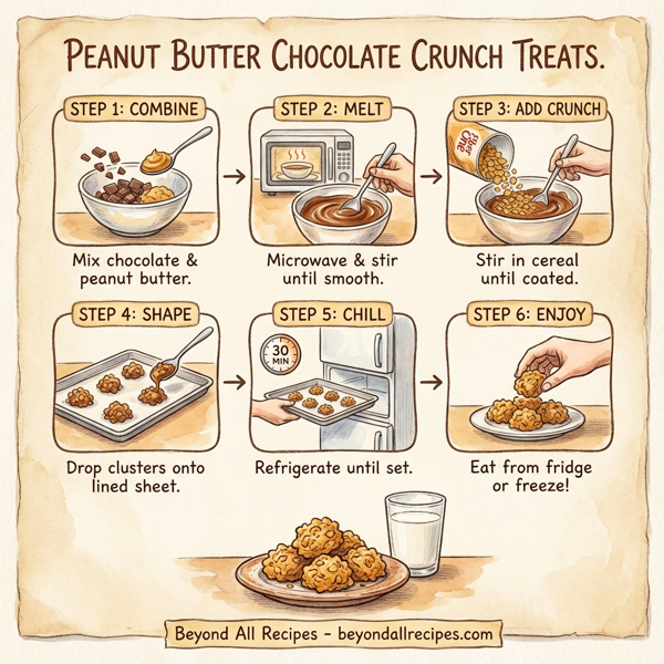 Peanut Butter Chocolate Crunch Treats instructions
