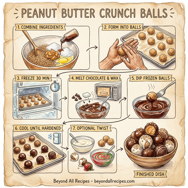 Peanut Butter Crunch Balls instructions