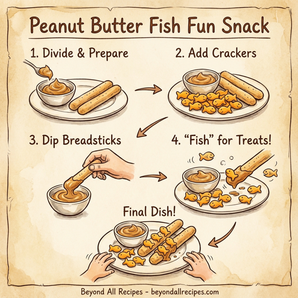 Peanut Butter Fish Fun Snack instructions