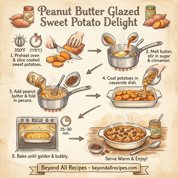 Peanut Butter Glazed Sweet Potato Delight instructions