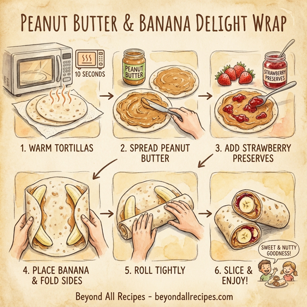 Peanut Butter & Banana Delight Wrap instructions