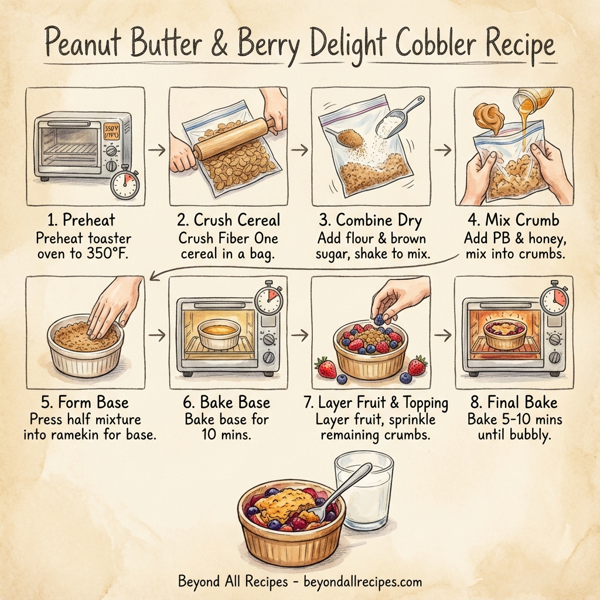 Peanut Butter & Berry Delight Cobbler instructions