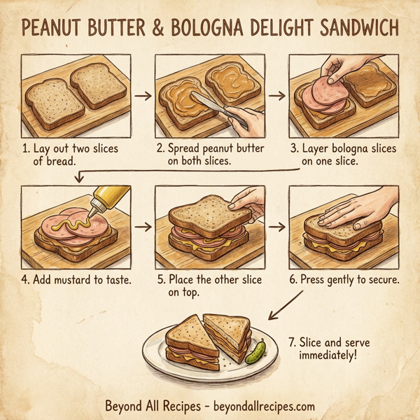 Peanut Butter & Bologna Delight Sandwich instructions