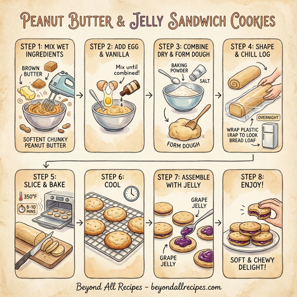 Peanut Butter & Jelly Sandwich Cookies instructions
