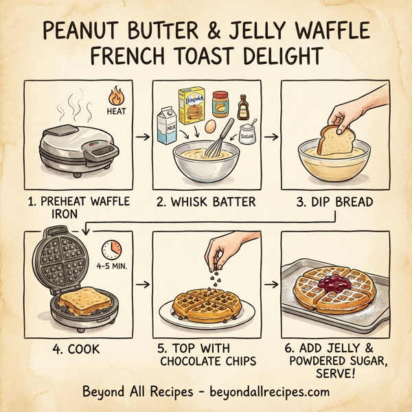 Peanut Butter & Jelly Waffle French Toast Delight instructions