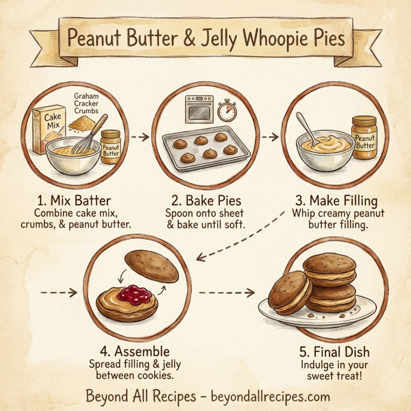Peanut Butter & Jelly Whoopie Pies instructions