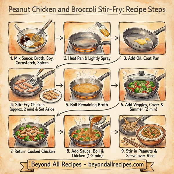 Peanut Chicken and Broccoli Stir-Fry instructions