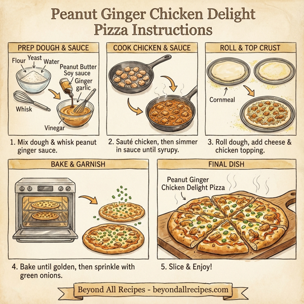 Peanut Ginger Chicken Delight Pizza instructions