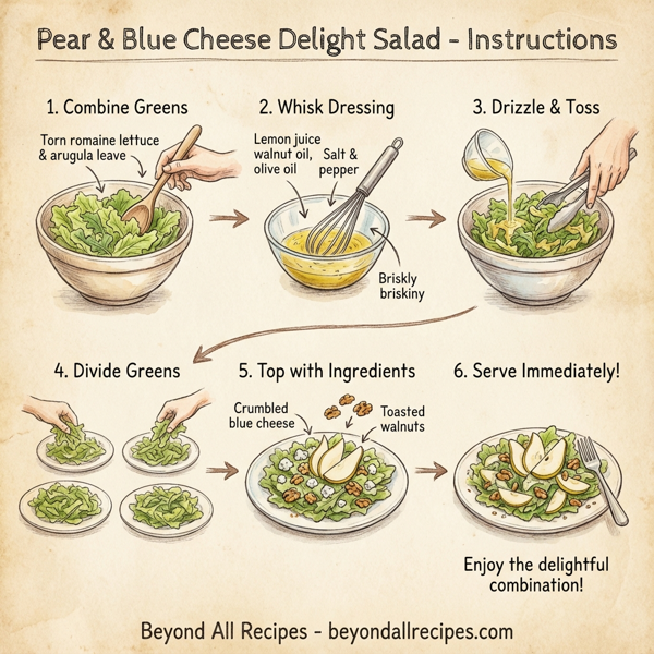 Pear & Blue Cheese Delight Salad instructions