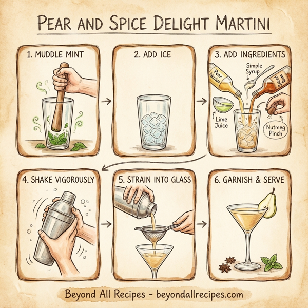 Pear and Spice Delight Martini instructions