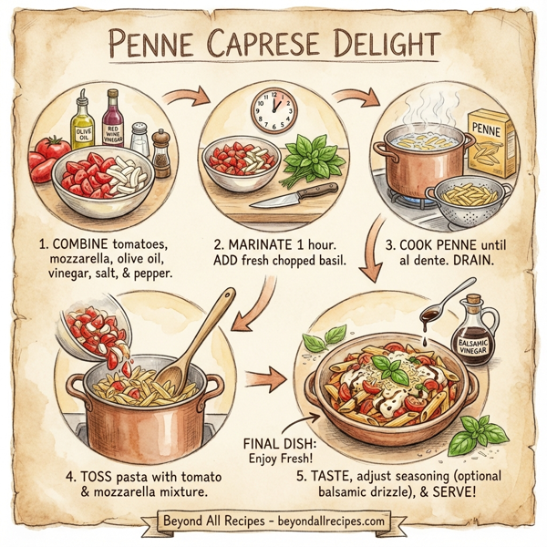 Penne Caprese Delight instructions