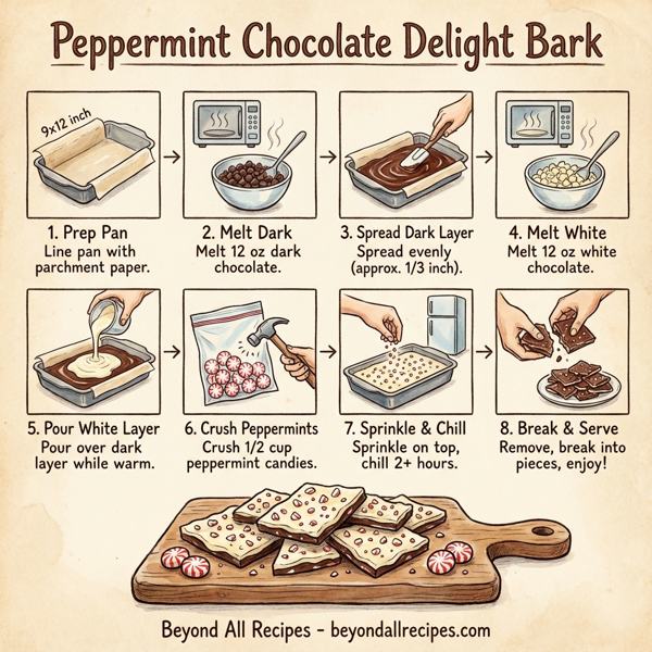 Peppermint Chocolate Delight Bark instructions