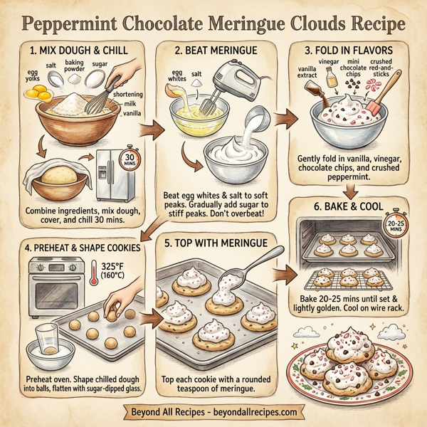 Peppermint Chocolate Meringue Clouds instructions