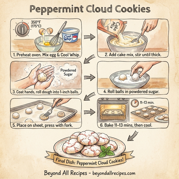 Peppermint Cloud Cookies instructions
