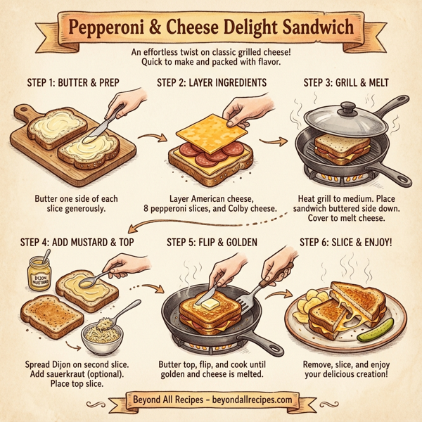 Pepperoni & Cheese Delight Sandwich instructions