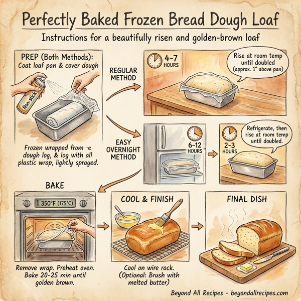 Perfectly Baked Frozen Bread Dough Loaf instructions