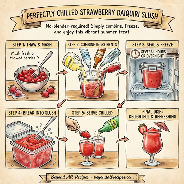 Perfectly Chilled Strawberry Daiquiri Slush instructions