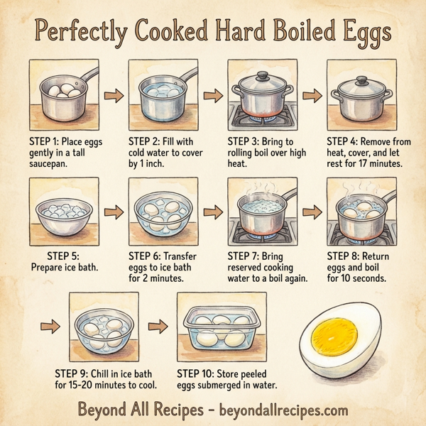 Perfectly Cooked Hard Boiled Eggs instructions