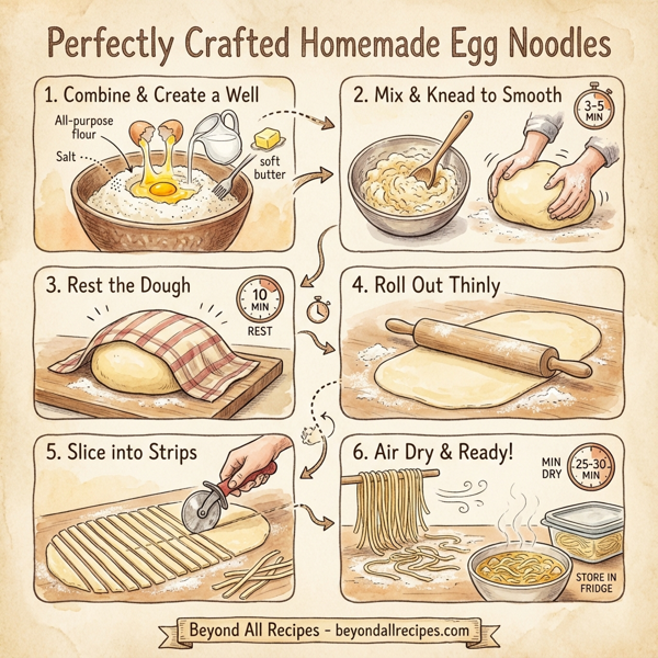 Perfectly Crafted Homemade Egg Noodles instructions